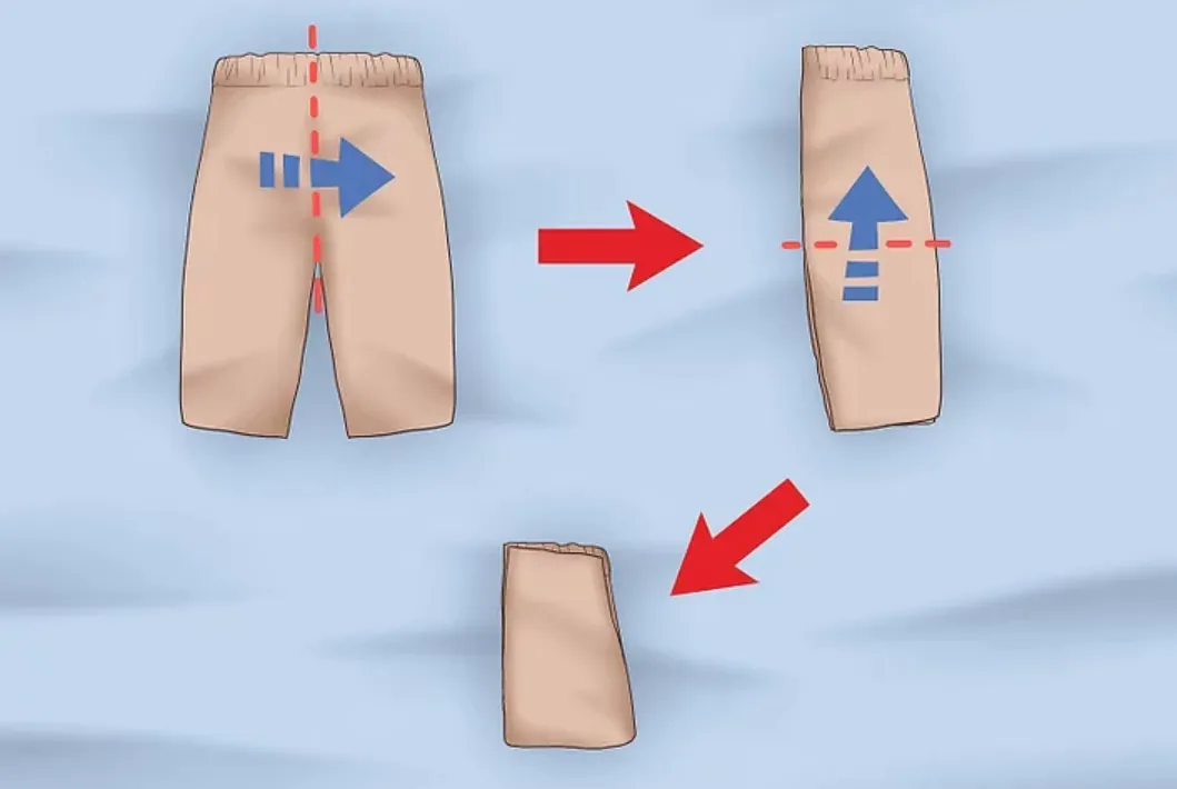 cach-gap-quan-ao-so-sinh-quan